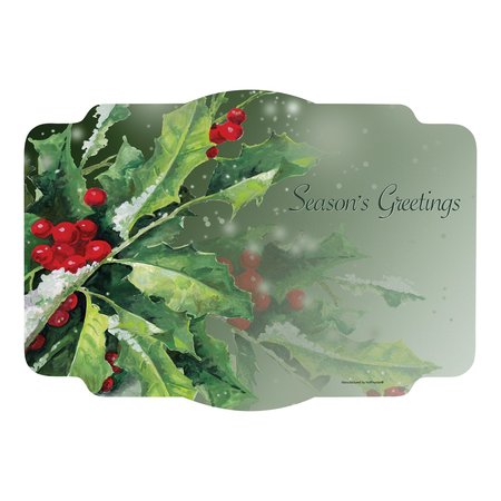 HOFFMASTER 10" x 14" Fanfare Edge Holiday Greetings Paper Placemats 1000 PK 311120